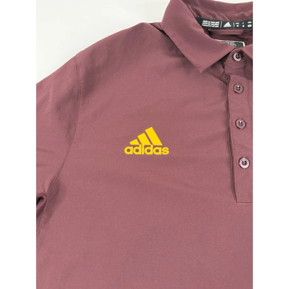 Adidas Arizona State Sun Devils Player Issue Polo Shirt Maroon Men's Medium